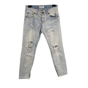 One by Oneteaspoon X Freebirds Distressed Jeans Size 24